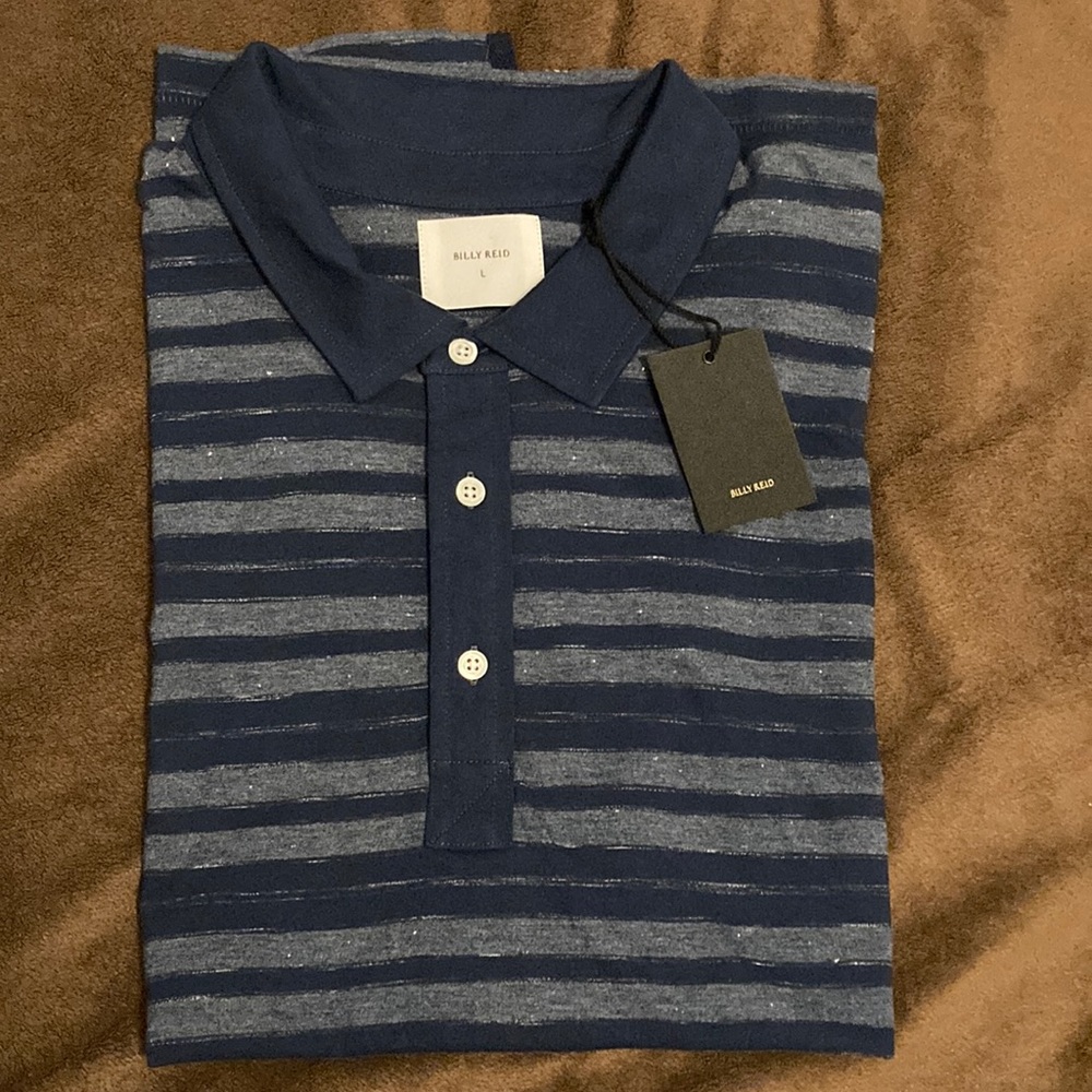 NWT Billy Reid Dress Blues Polo